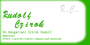 rudolf czirok business card